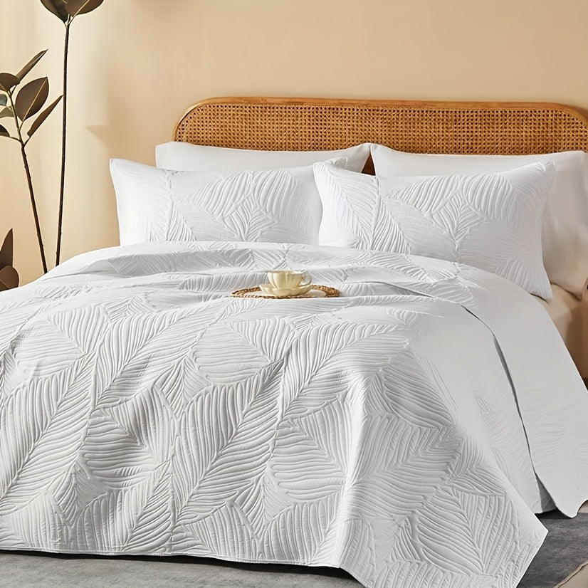 2/3pcs Quilt Set Bedspreads - Soft Cool & Refreshing Summer Quilt Lightweight Microfiber Bedspread - Modern Style Coin Pattern Coverlet For All Seasons - Gifts For The Family