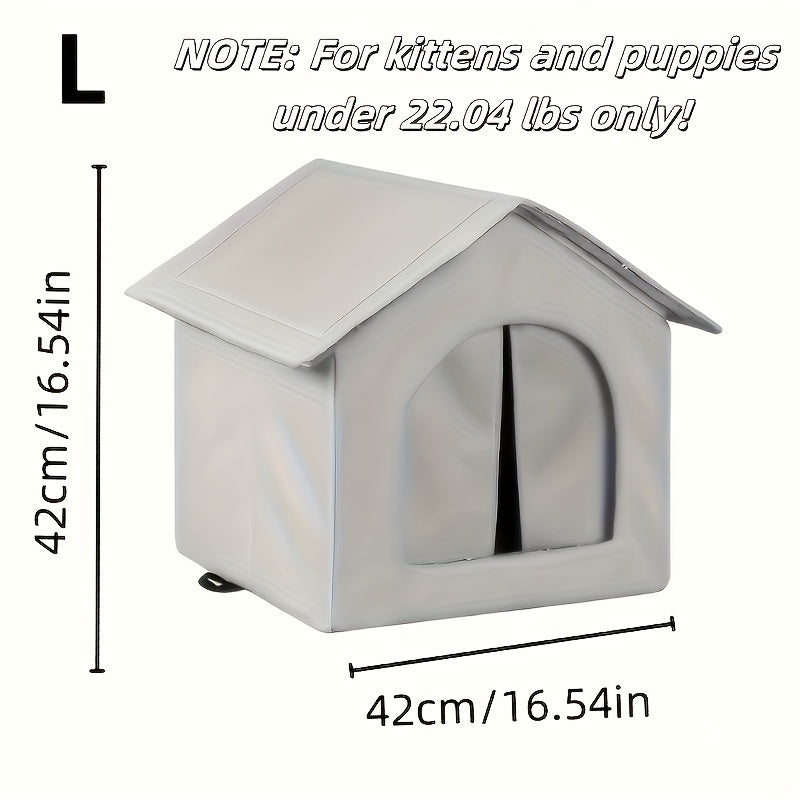 Autumn and Winter Black Pet House for s and Dogs, Outdoor Shelter, All-Season Use, House Outdoor Ice Shelter with Insulation, Removable Foldable, Durable Stylish Ice House For