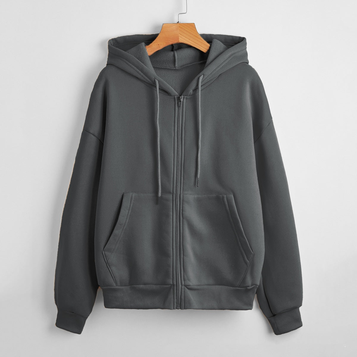 Women's Hooded Padded Zipper Coat Cozy Loose Winter Jacket