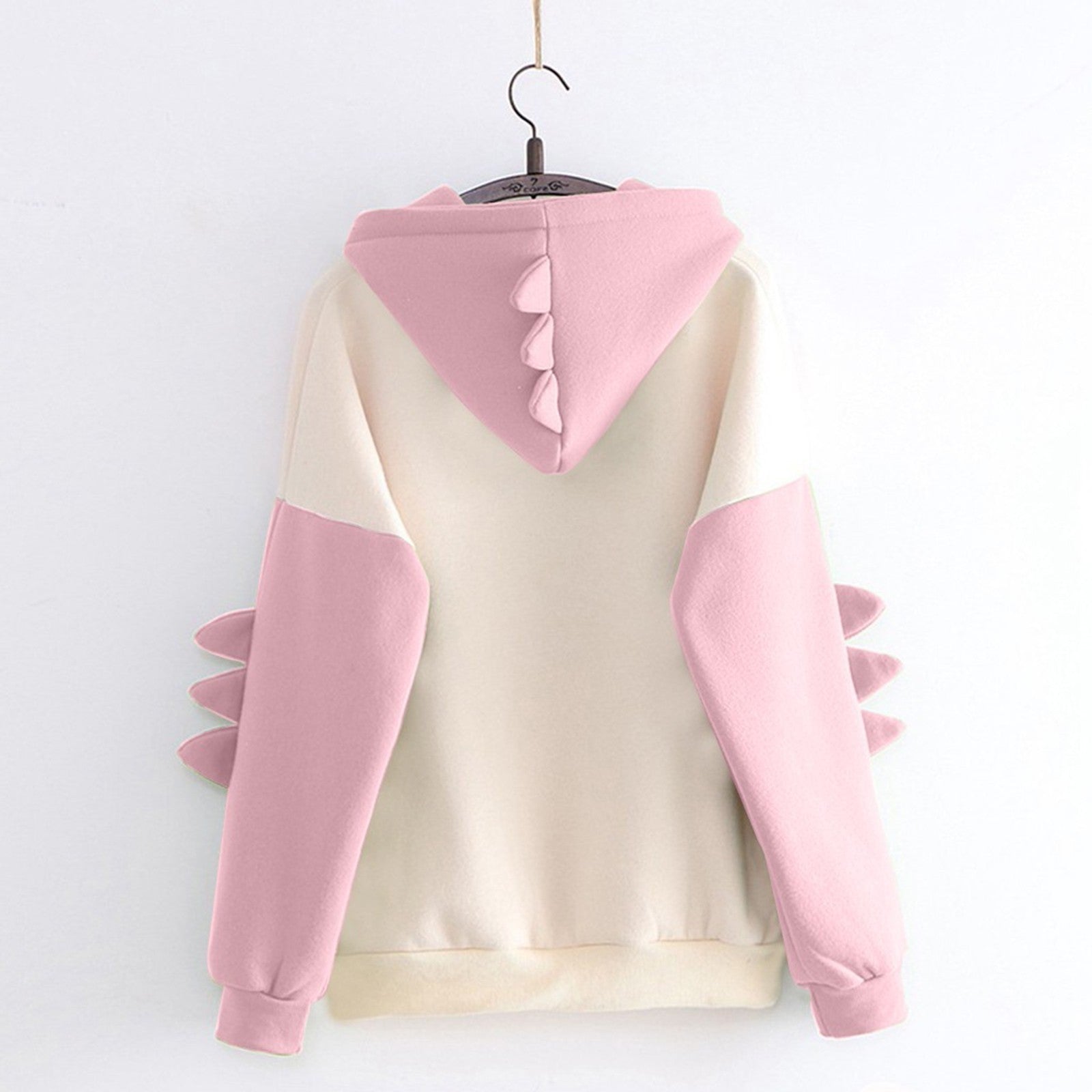 Korean Cute Dinosaur Contrast Color College Pullover Sweater