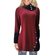 Chic Long Sleeve Irregular Hem A-Line Dress for Women