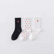 Summer Embroidery Love Pure Cotton Socks for Women