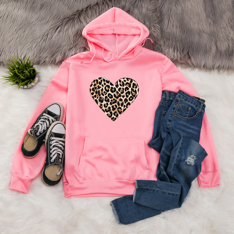 Unisex Animal Letter Print Casual Cotton Hoodie