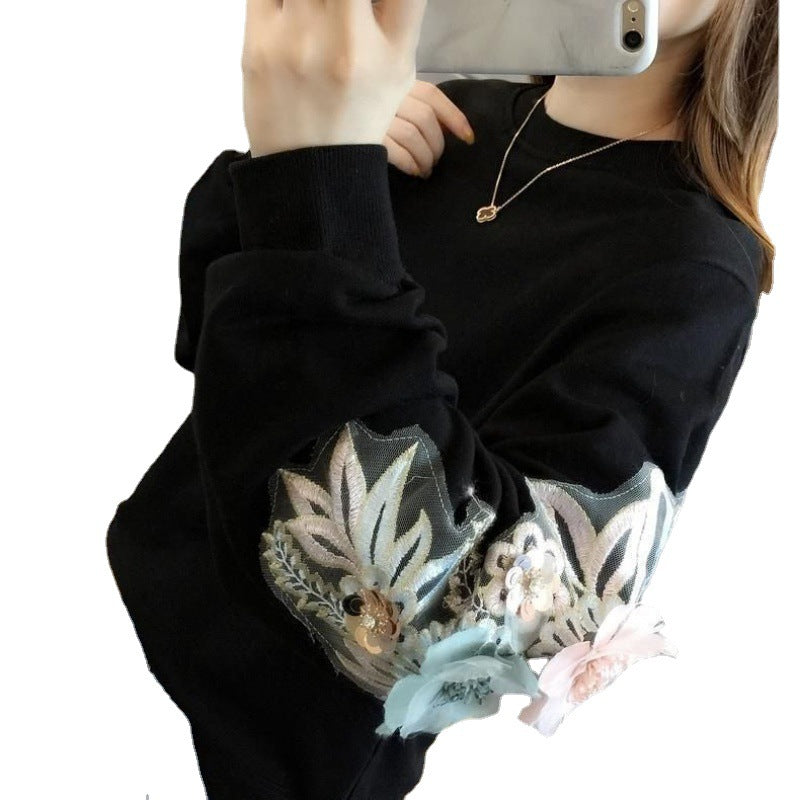 Women's Korean Version Of Loose Long-sleeved Large Size Jacket Female Tops Sweatshirt