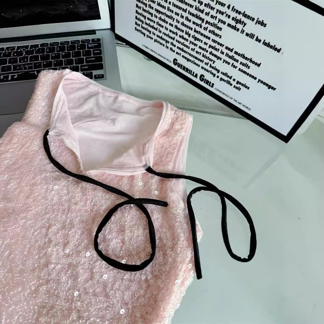 Special Meter Sense Sequin Sling Top