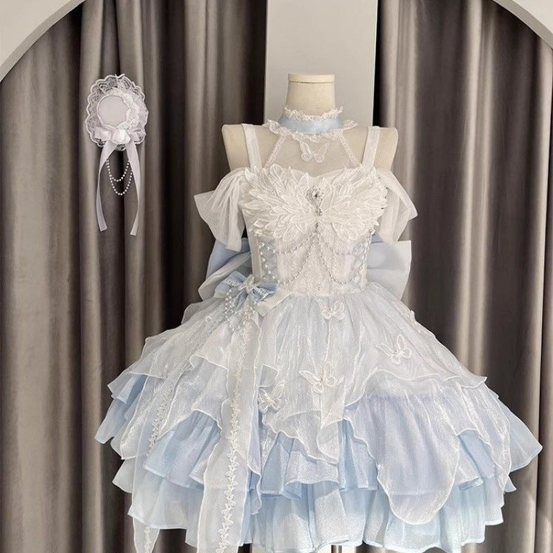 Swan Princess Lolita Dress Elegant Puffy Party Gown