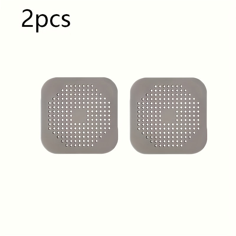 Silicone Sink and Shower Drain Cover with Multi‑Layer Filter – Anti‑Clog, White/Black, Fits Rectangular and Round Sinks & Bathtubs (1, 2, 3 or 5 Pieces)