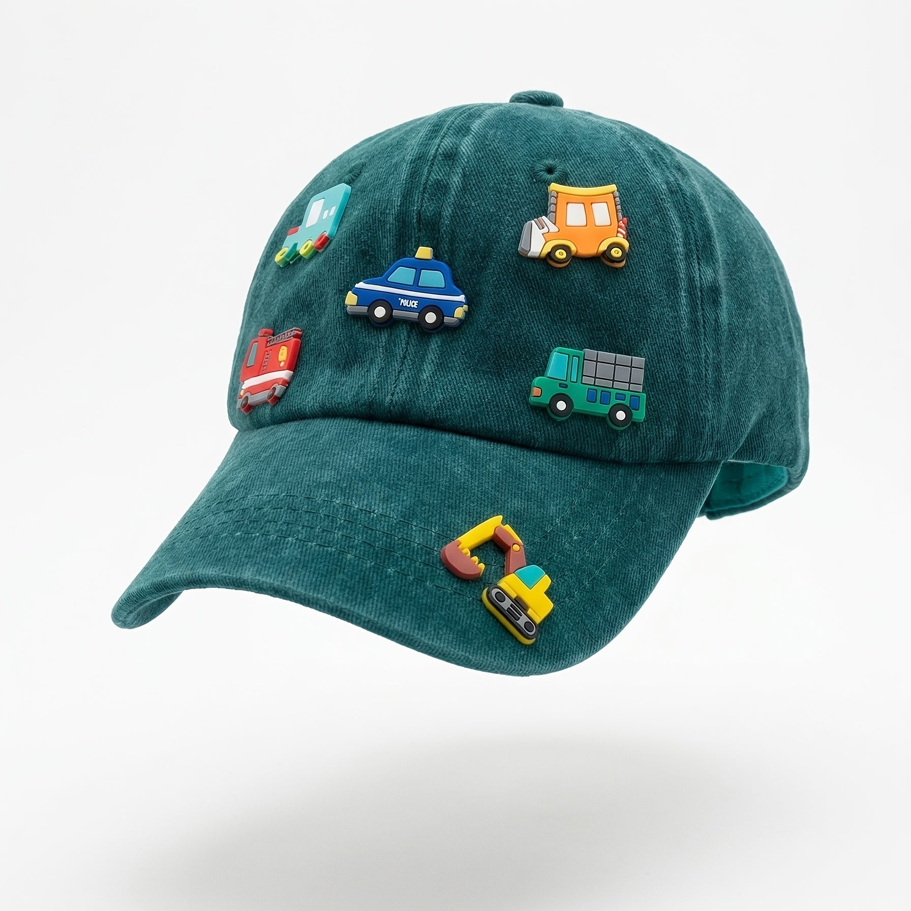 Boys Cartoon Car Baseball Cap, Four-Season Outdoor Sports Hat, Mountaineering and Hiking