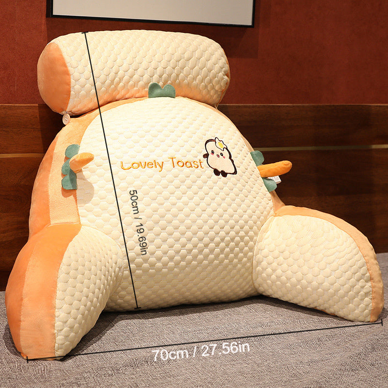 Cute Bear Design Lumbar Support Pillow Machine Washable 100% Polypropylene Filled Ergonomic