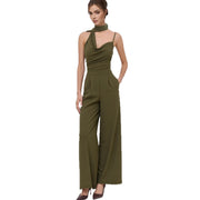 Chic Sleeveless Knit Jumpsuit with Pockets