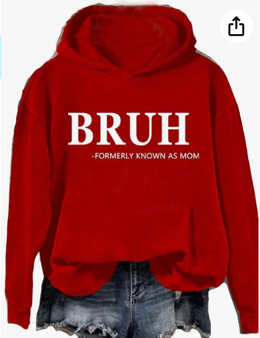 Women's Fashion Printed Casual Hooded Long Sleeve Sweater