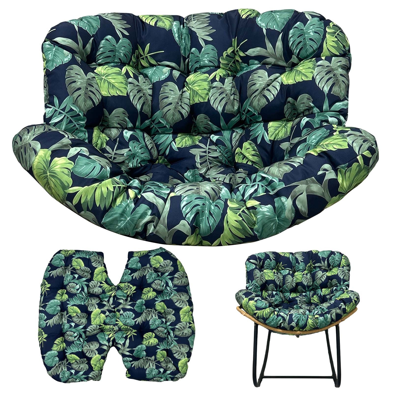 Double Hanging Swing Chair Cushion, Outdoor Patio Cushion, Made of 300D Oxford Cloth, High-resilience Filling - Suitable for Hanging Swing Chairs, Rattan Rocking Chairs, Etc.