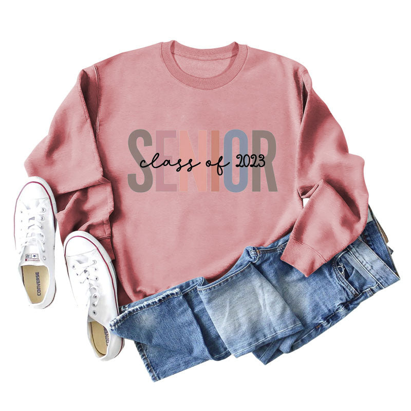 Women's Letter Print Casual Long Sleeve Loose Sweater