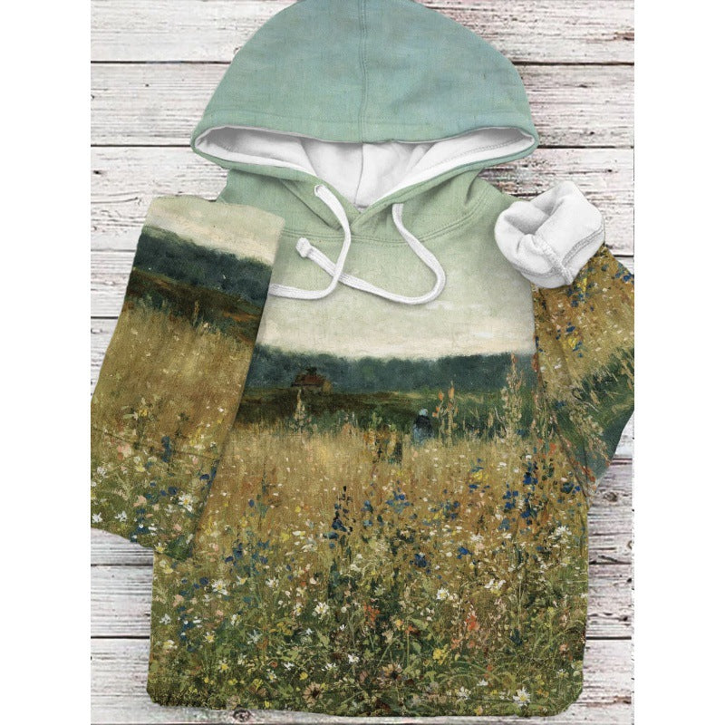 Women's Trendy Digital Print Graphic Hoodie
