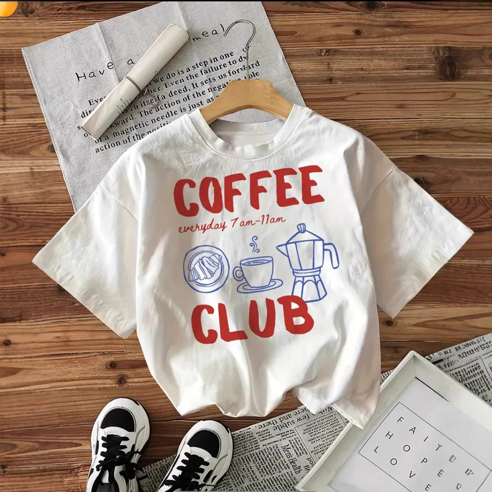Loose Cotton Printed Summer T-Shirt for Women – All‑Match Retro Style