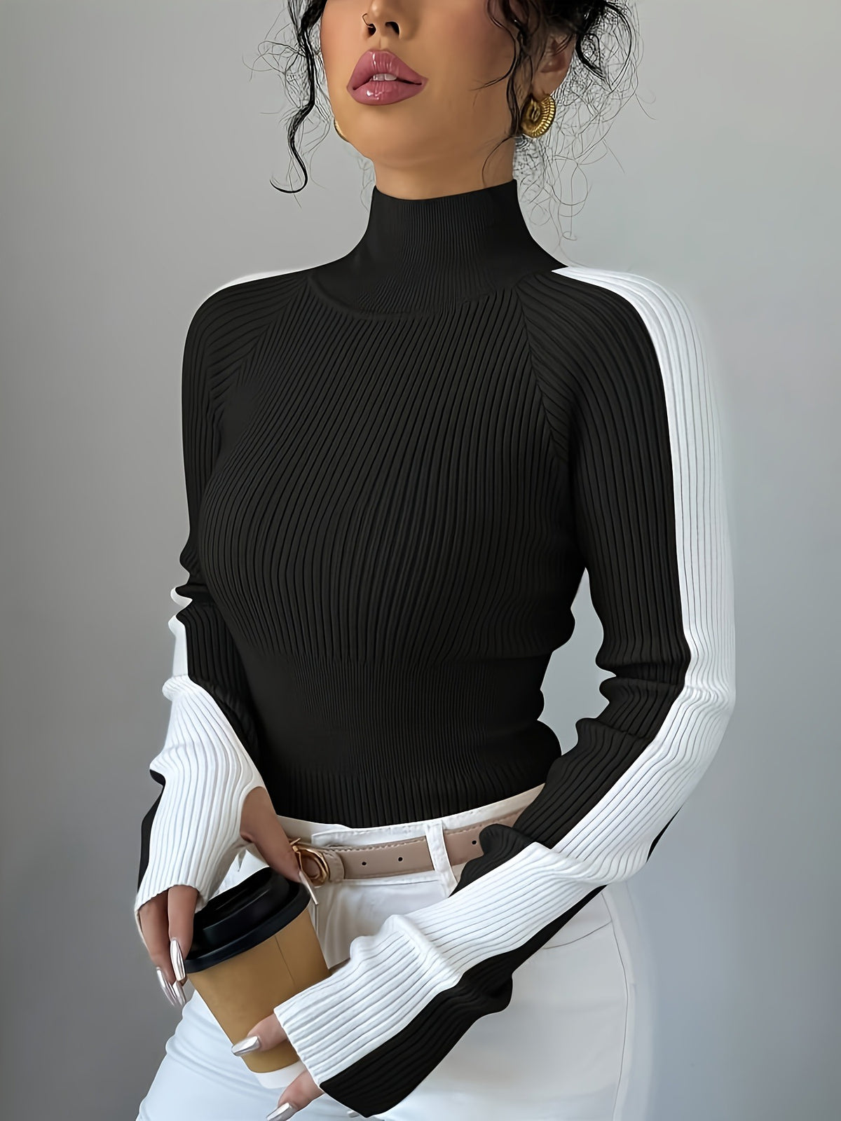 Turtleneck Slim Fit Versatile Sweater