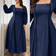 Vintage-style, Flared Maxi Dress for Women