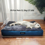 Thickened Removable Washable All-in-One Pet Bed, Sofa & -like Pad - Turquoise Blue & Grey Durable Dog Bed with, Short Plush -like Surface for Small/Medium Dogs & Puppies, Portable