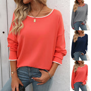 Cozy Colorblock Long Sleeve Pullover Sweater