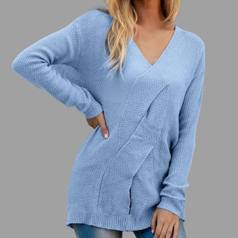 Womens Long-sleeved Knitted Sweater