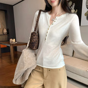Slim-Fit Long-Sleeve Base Layer Top – Cozy Autumn/Winter Wear