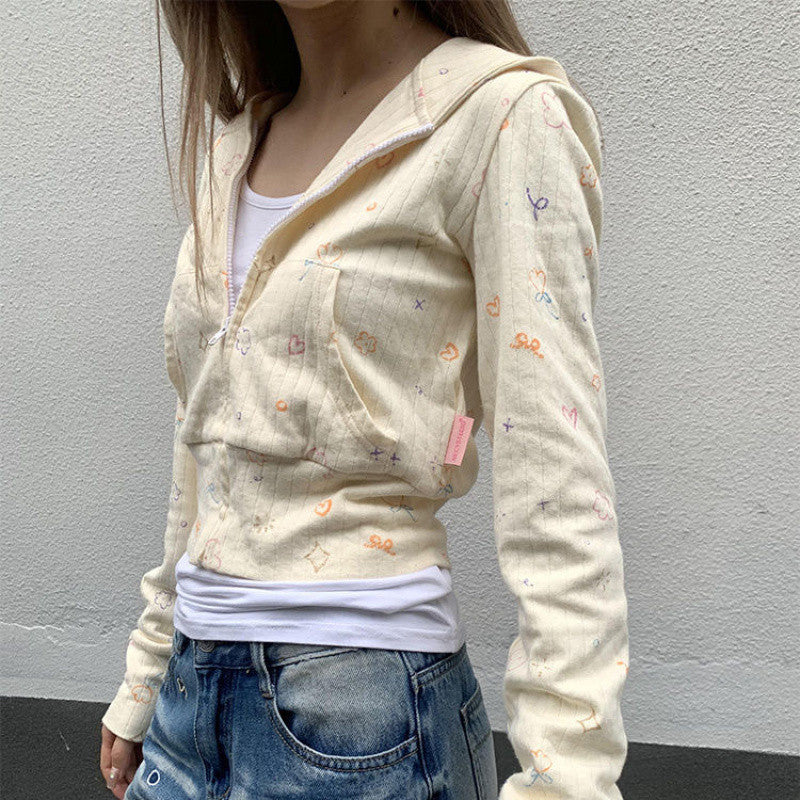 Cute Cardigan Hoodie Women's Slimming