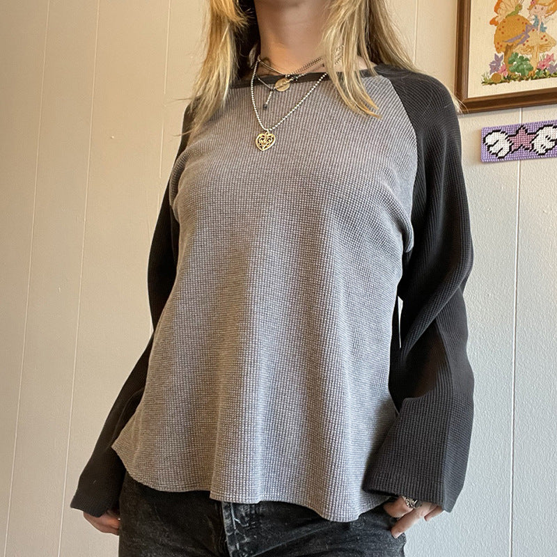 Women's Loose Casual Round Neck Long-Sleeve Pullover Top