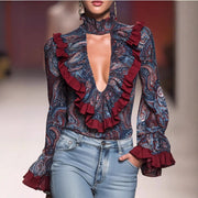 Women's V-neck Versatile Fashion Chiffon Shirt Top