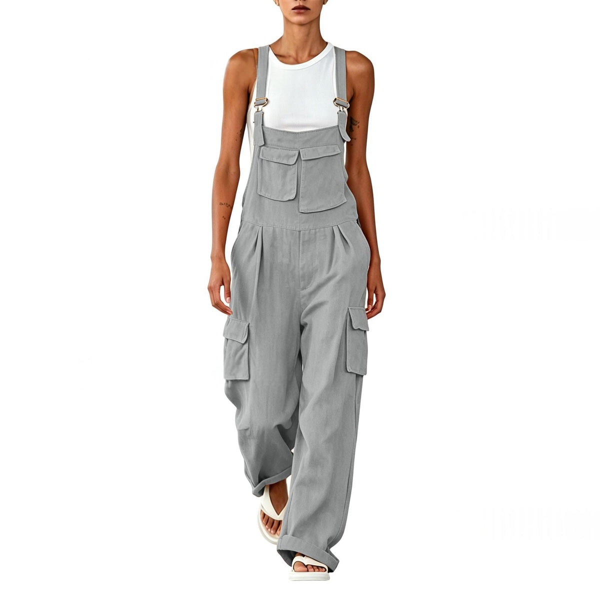 Womens Comfortable Suspender Jumpsuit For Summer