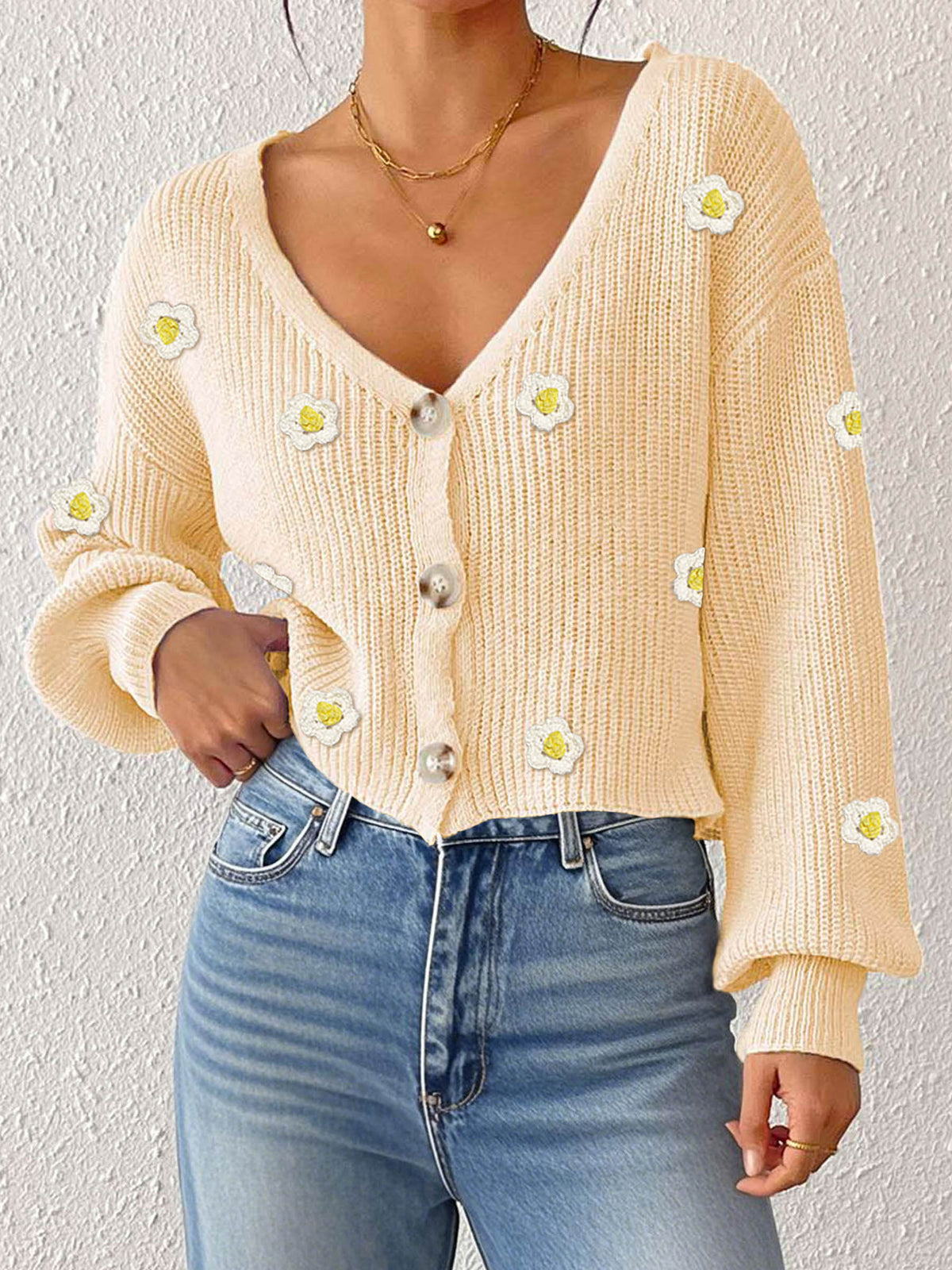 Womens Loose-fitting Long-sleeve Sweater