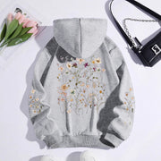 Floral Print Pocket Pullover Sweatshirt