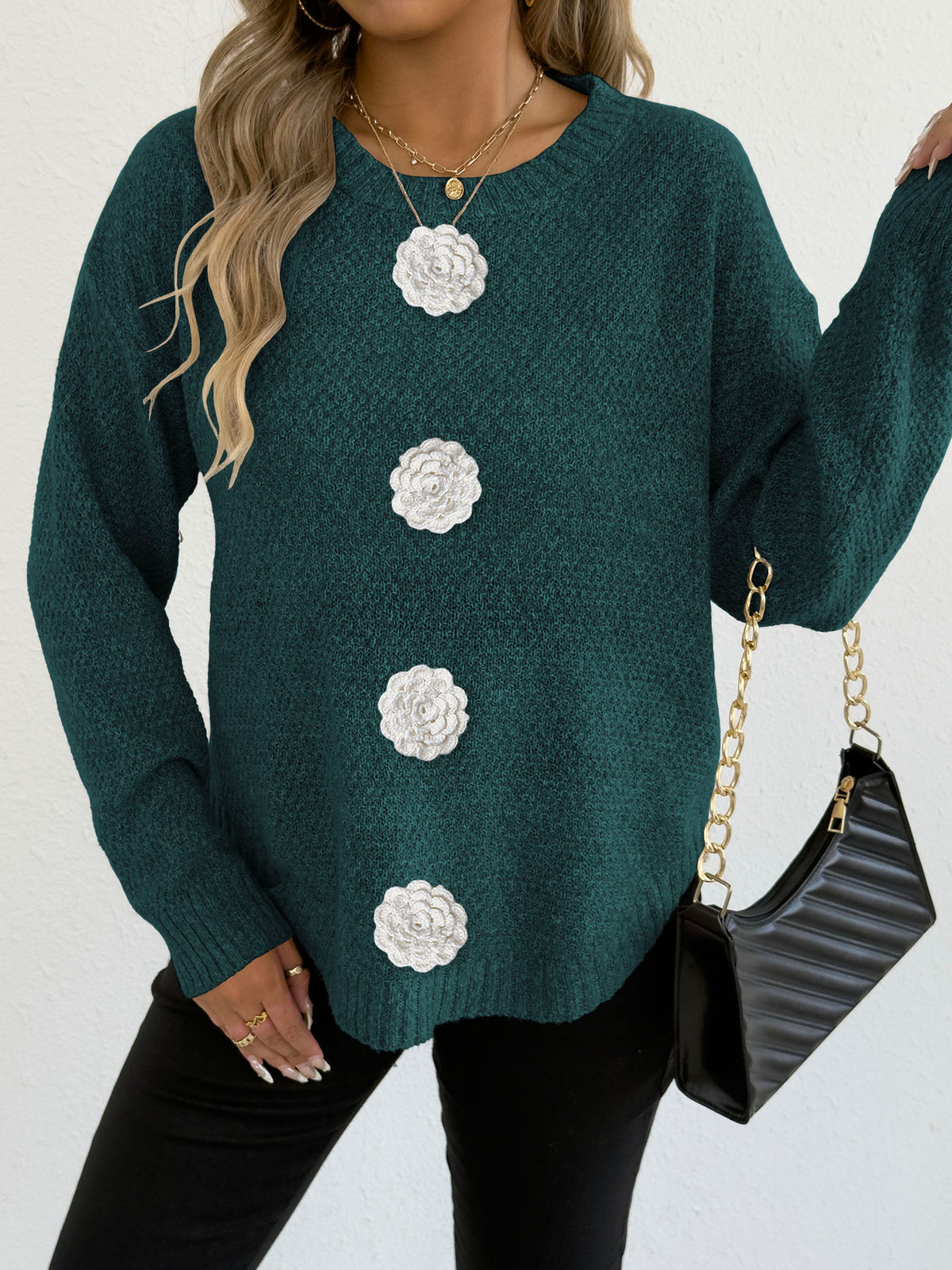 Womens Tops Cross-border European and American Fashion Three-dimensional