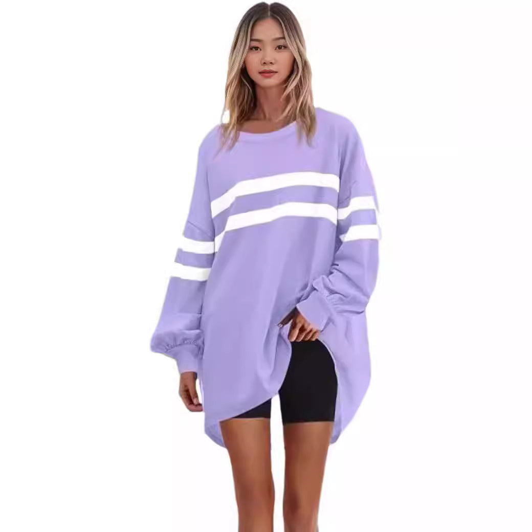 Cozy Round Neck Loose Pullover Sweater for Women