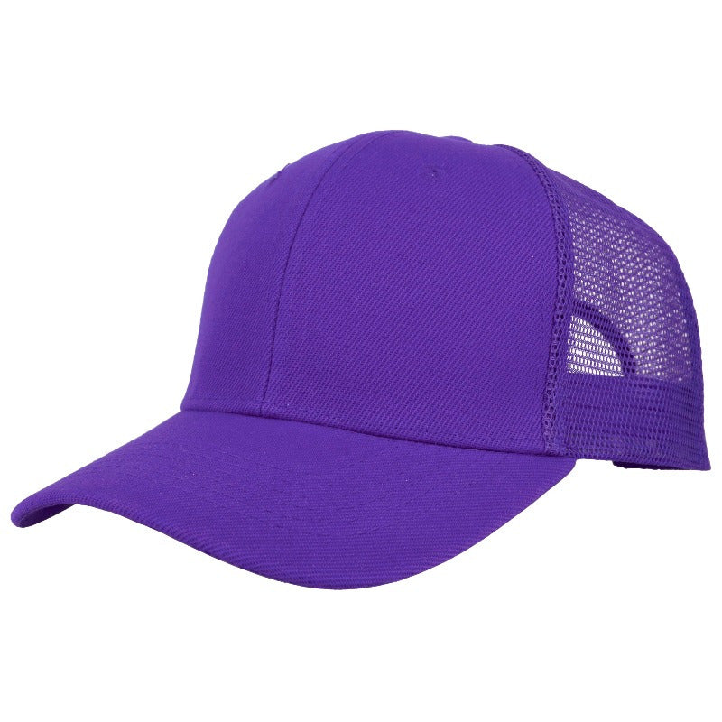 Black Mesh Trucker Snapback Hat with Structured Front