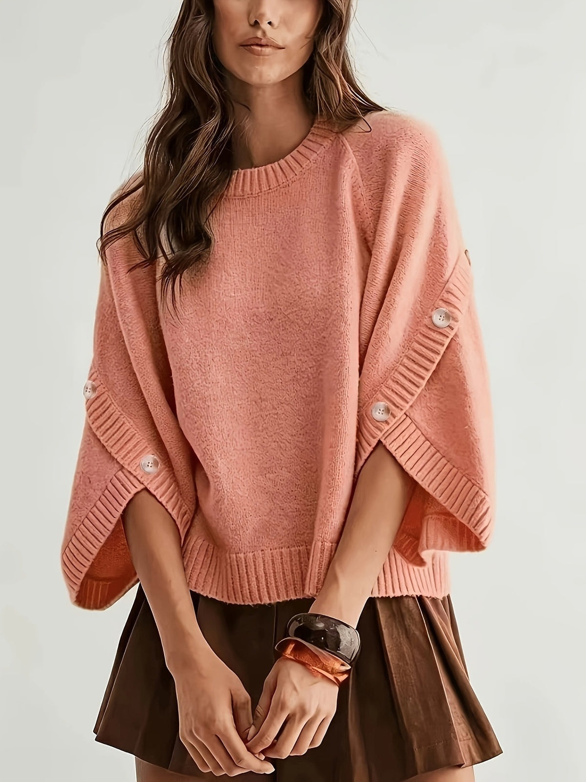 Womens New Fallwinter Crew-neck Versatile Casual and Comfortable Wool Top
