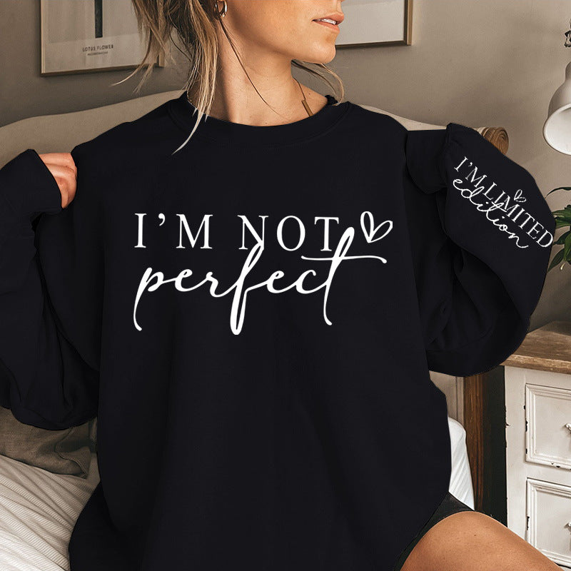 Chic Women's Letter Print Pullover Casual Sweatshirt