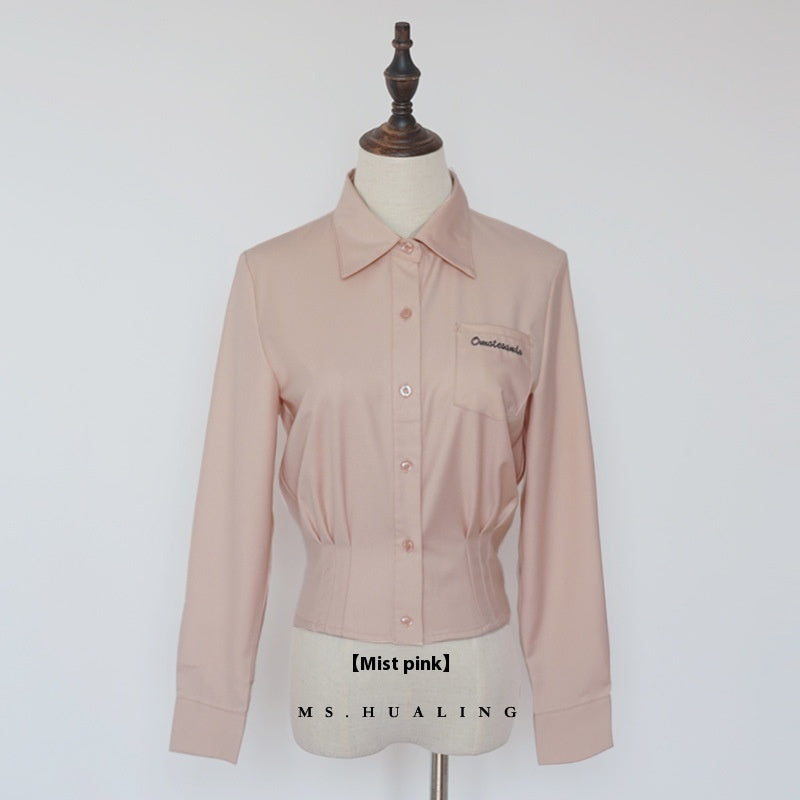 Women's Long-sleeved Shirt Slim Fit Waist