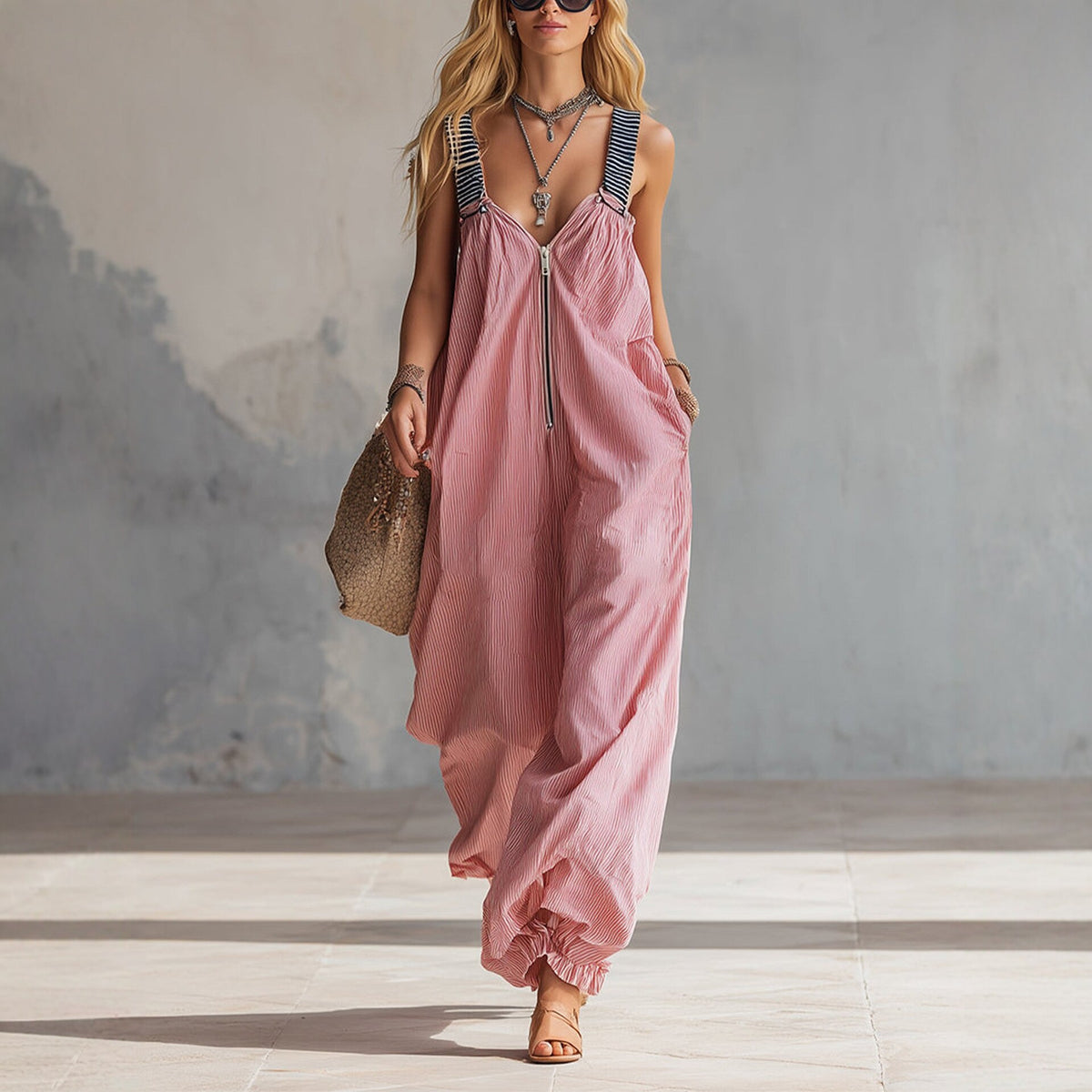 Waist-Cinching Long-Sleeve Flared Pants Set