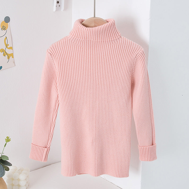 Autumnwinter Girls' Turtleneck Knitted Sweater