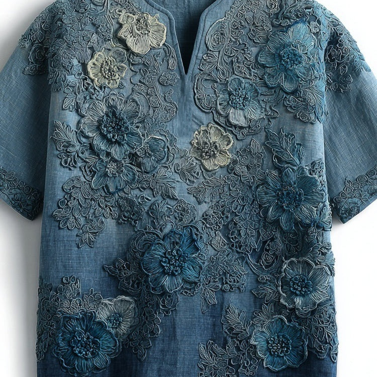 Casual Blue Printed Shirt for Men