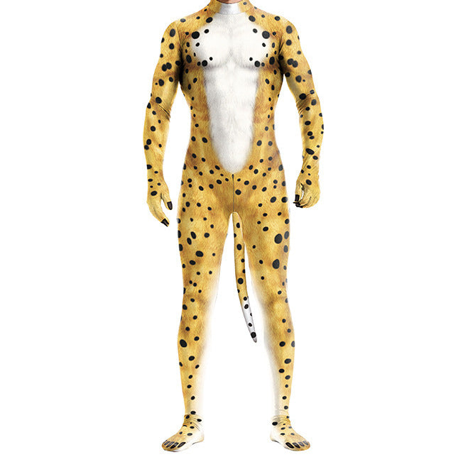 3D Printed Animal Couple Performance One-piece Tights