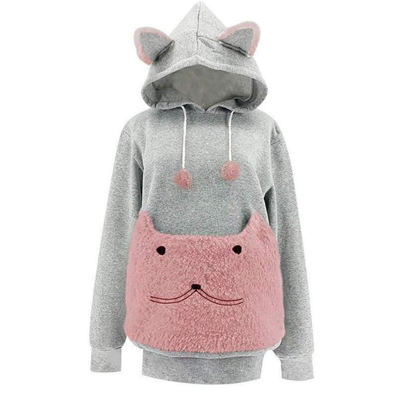 Cozy Long-Sleeve Hooded Sweatshirt for Women