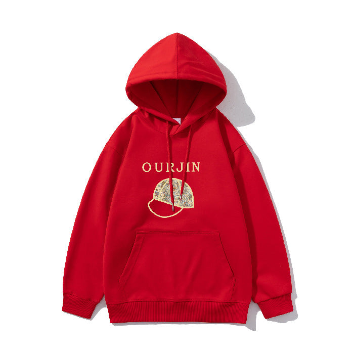 Fleece-Lined Cute Anime Print Winter Hoodie