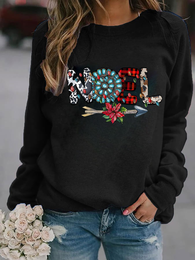 Women's Halloween Pumpkin Print Casual Pullover Sweater
