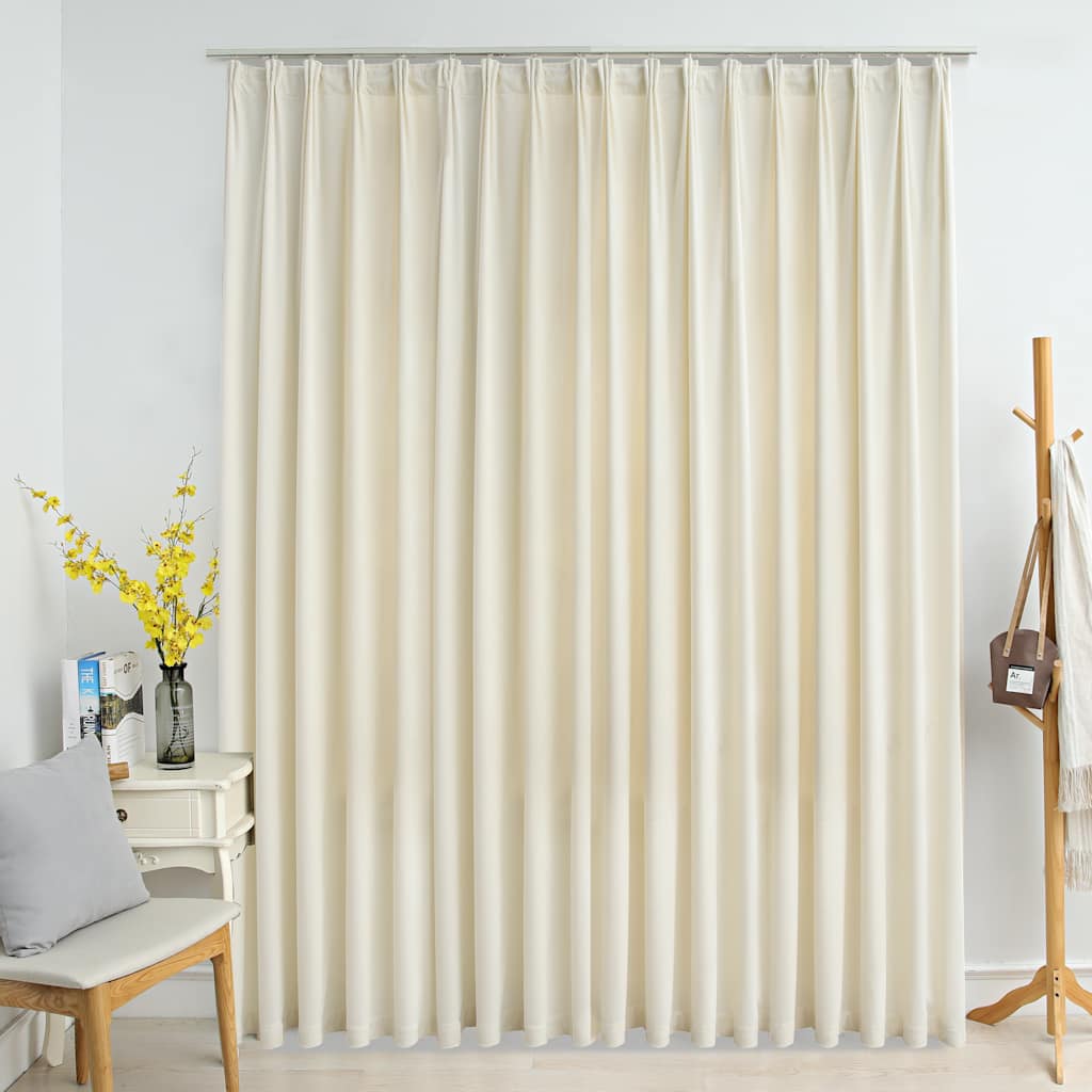 Blackout Curtain with Hooks, Velvet; Blackout Curtain with