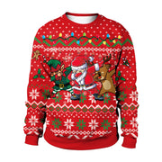 Festive 3D Christmas Couple Sweatshirt Holiday Matching Top