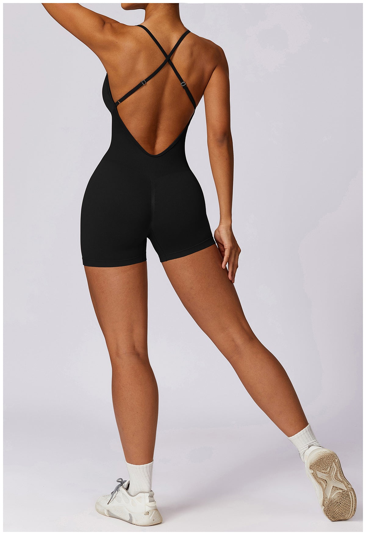 Seamless Hollow-Out Yoga Jumpsuit for Women