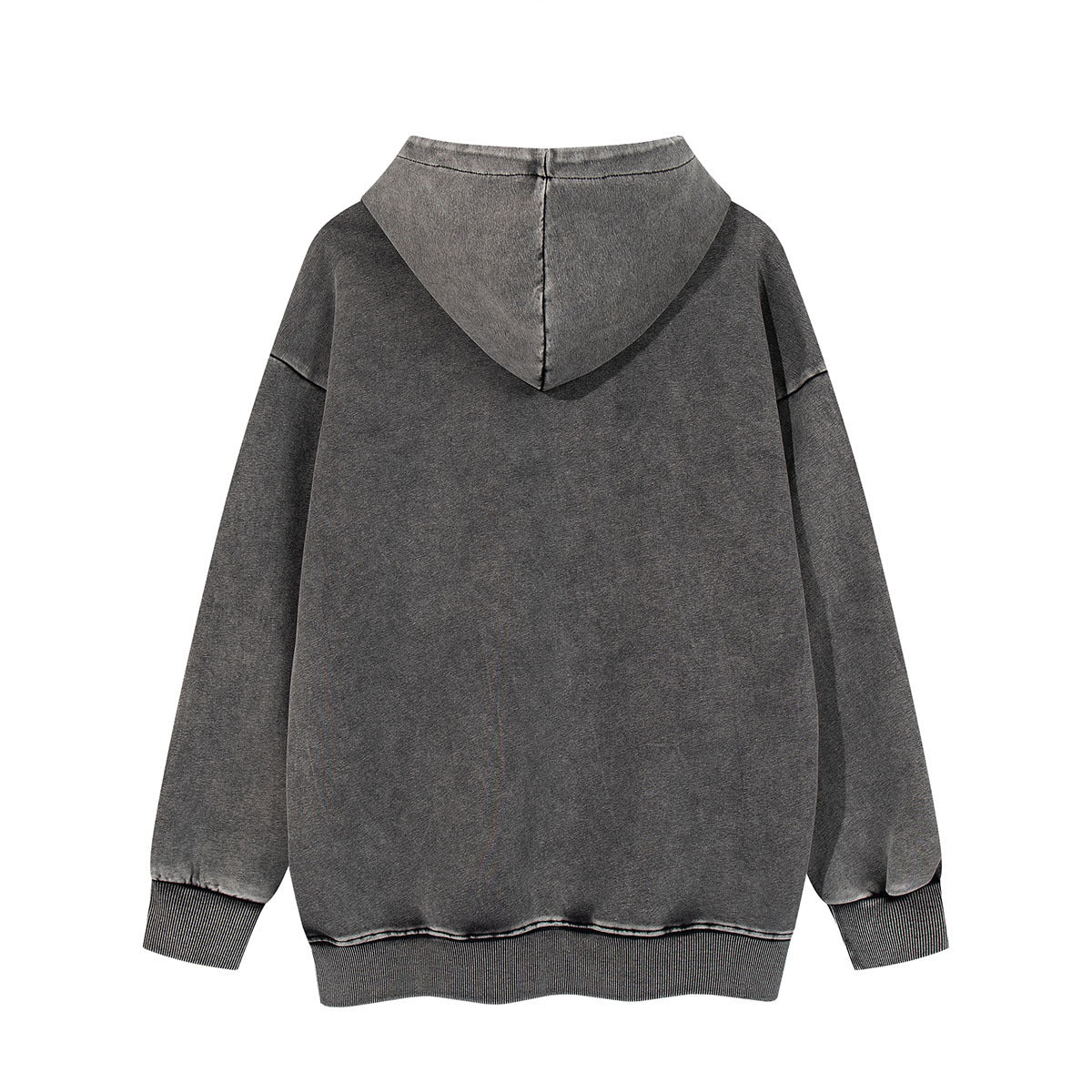 Vintage Washed Patchwork Retro Streetwear Hoodie