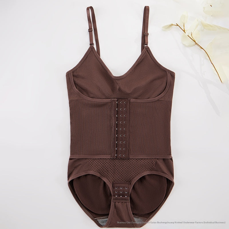 Snap Button Butt Lifting Body Shaper Jumpsuit