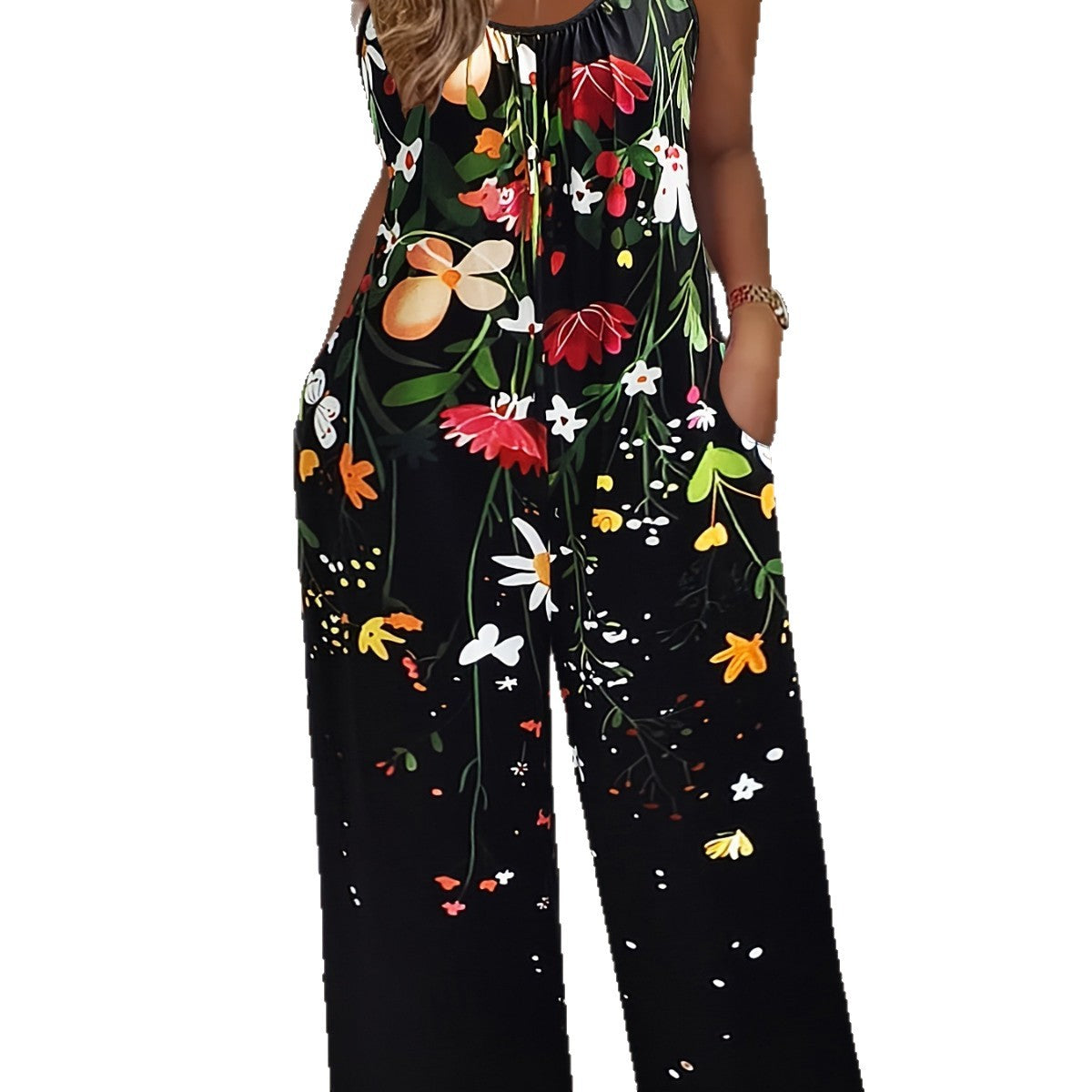 Women's Trendy Printed Sleeveless Jumpsuit Romper